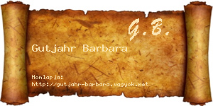 Gutjahr Barbara névjegykártya