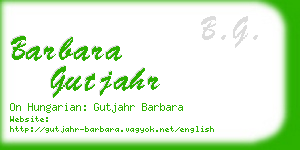 barbara gutjahr business card